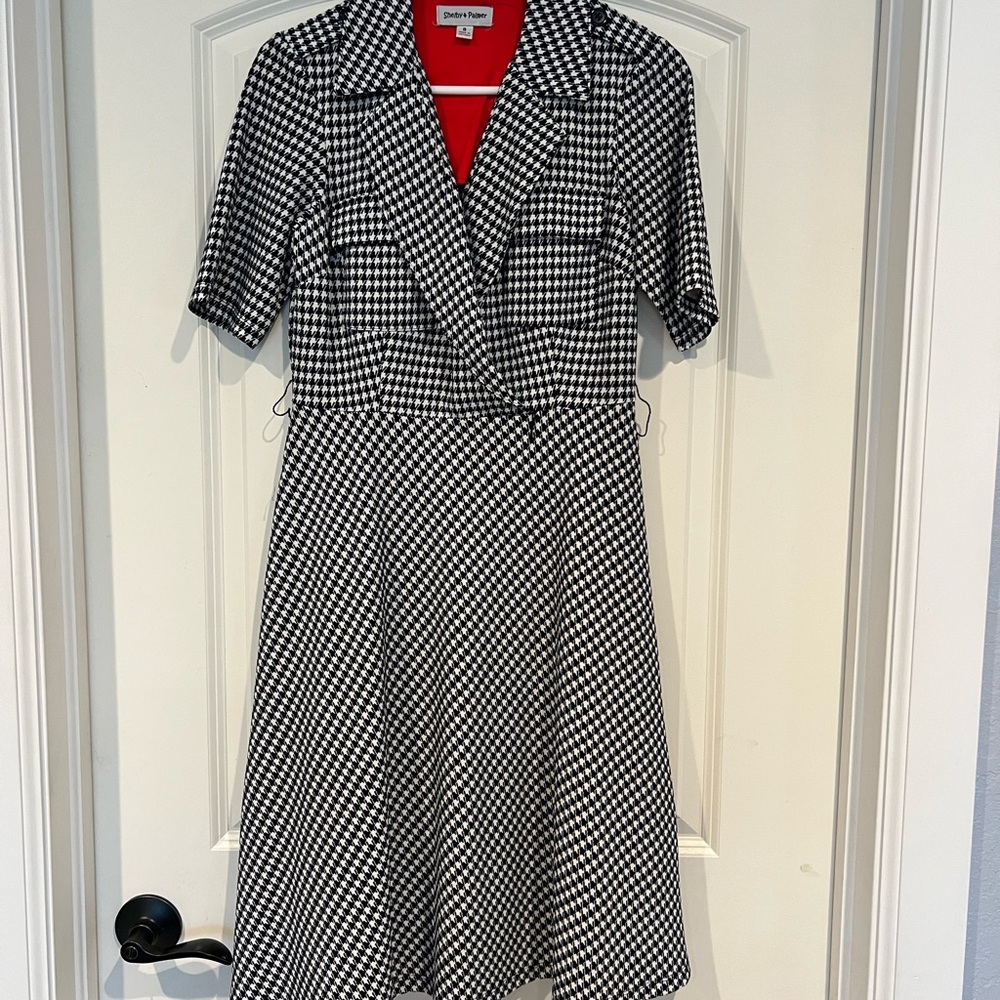 Chanel Black and White Checkered Dress size 8